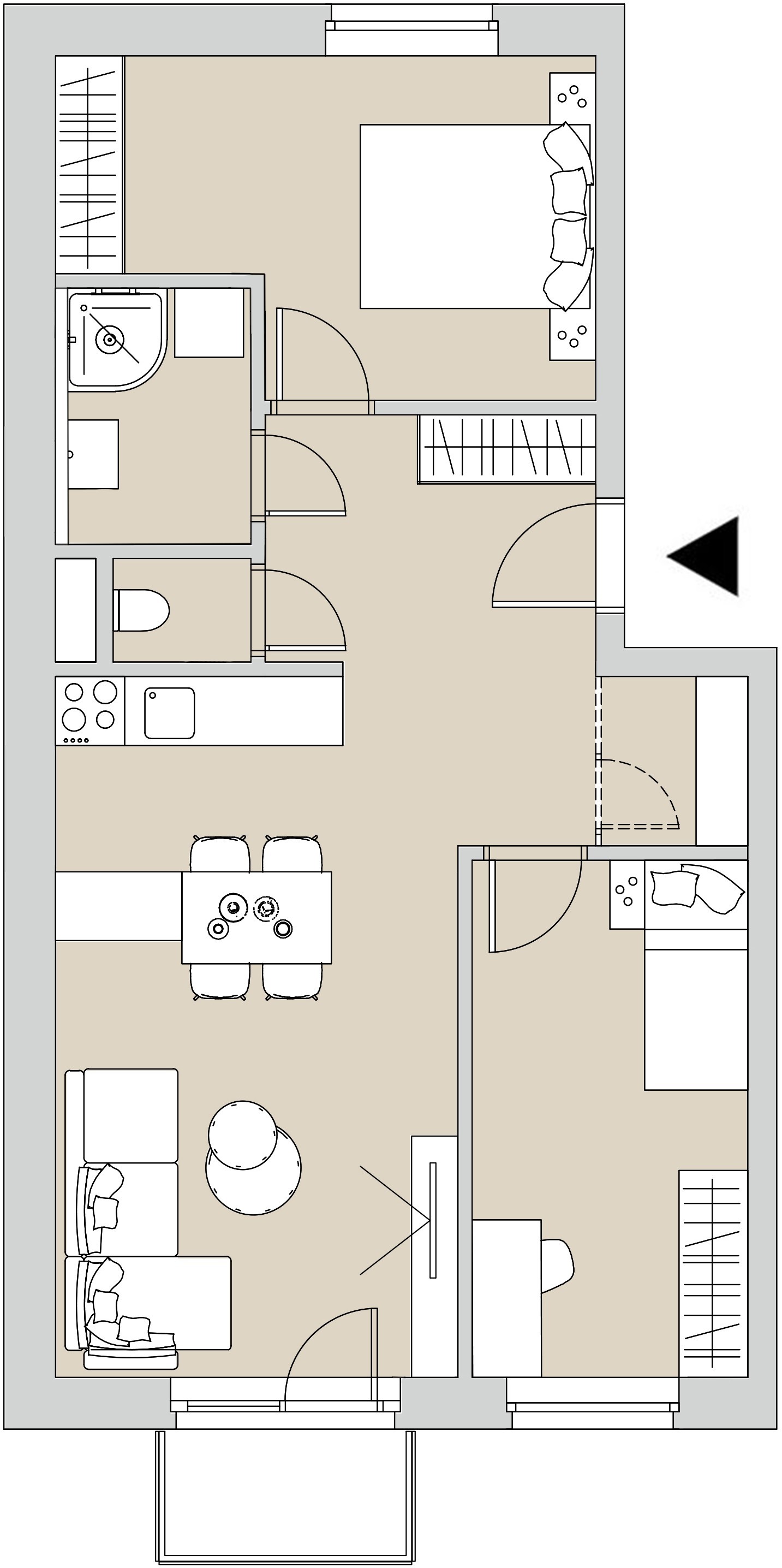 Pôdory bytu - 407 - varianta 3 - izbový