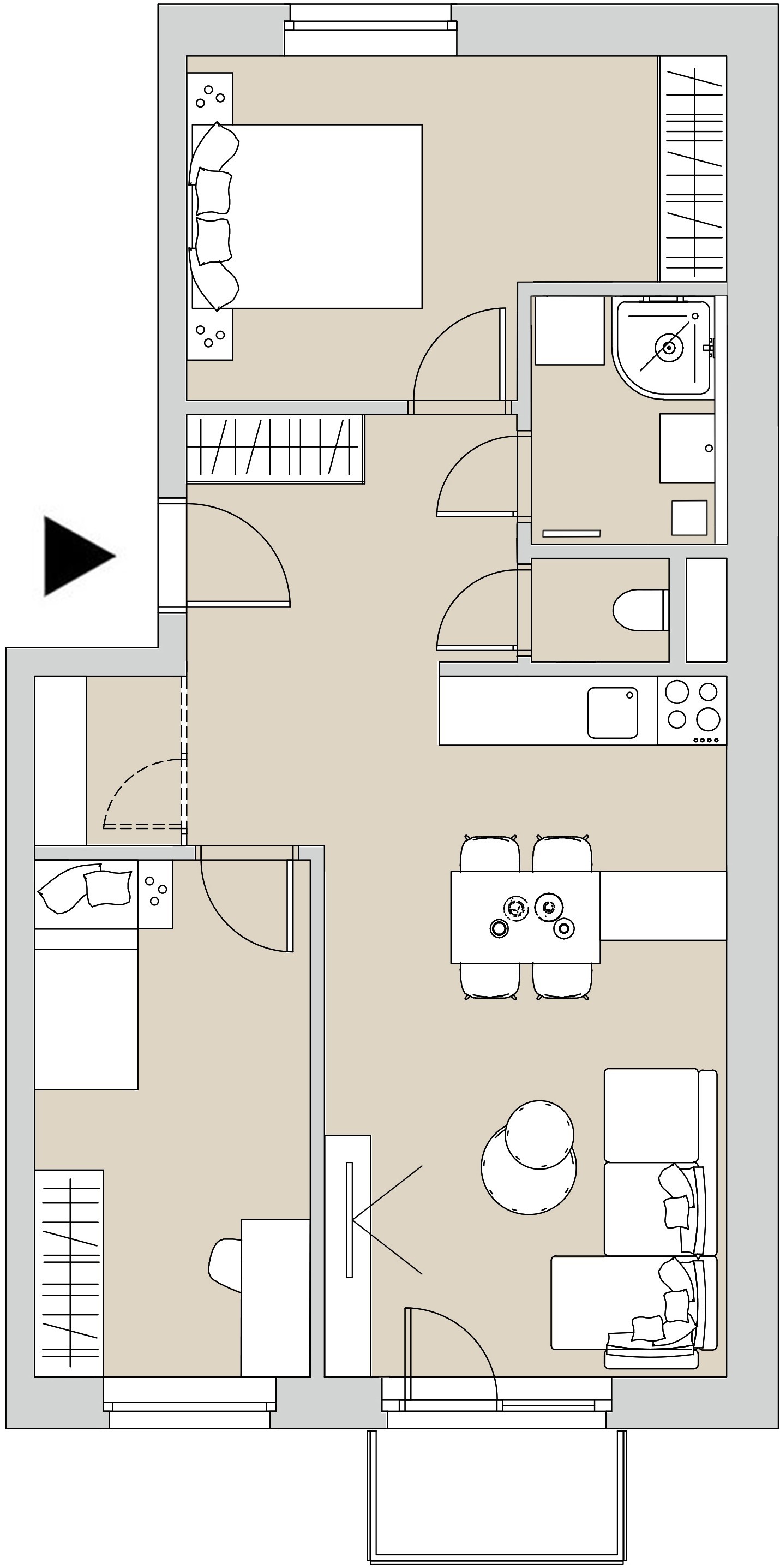 Pôdory bytu - 202 - varianta 3 - izbový