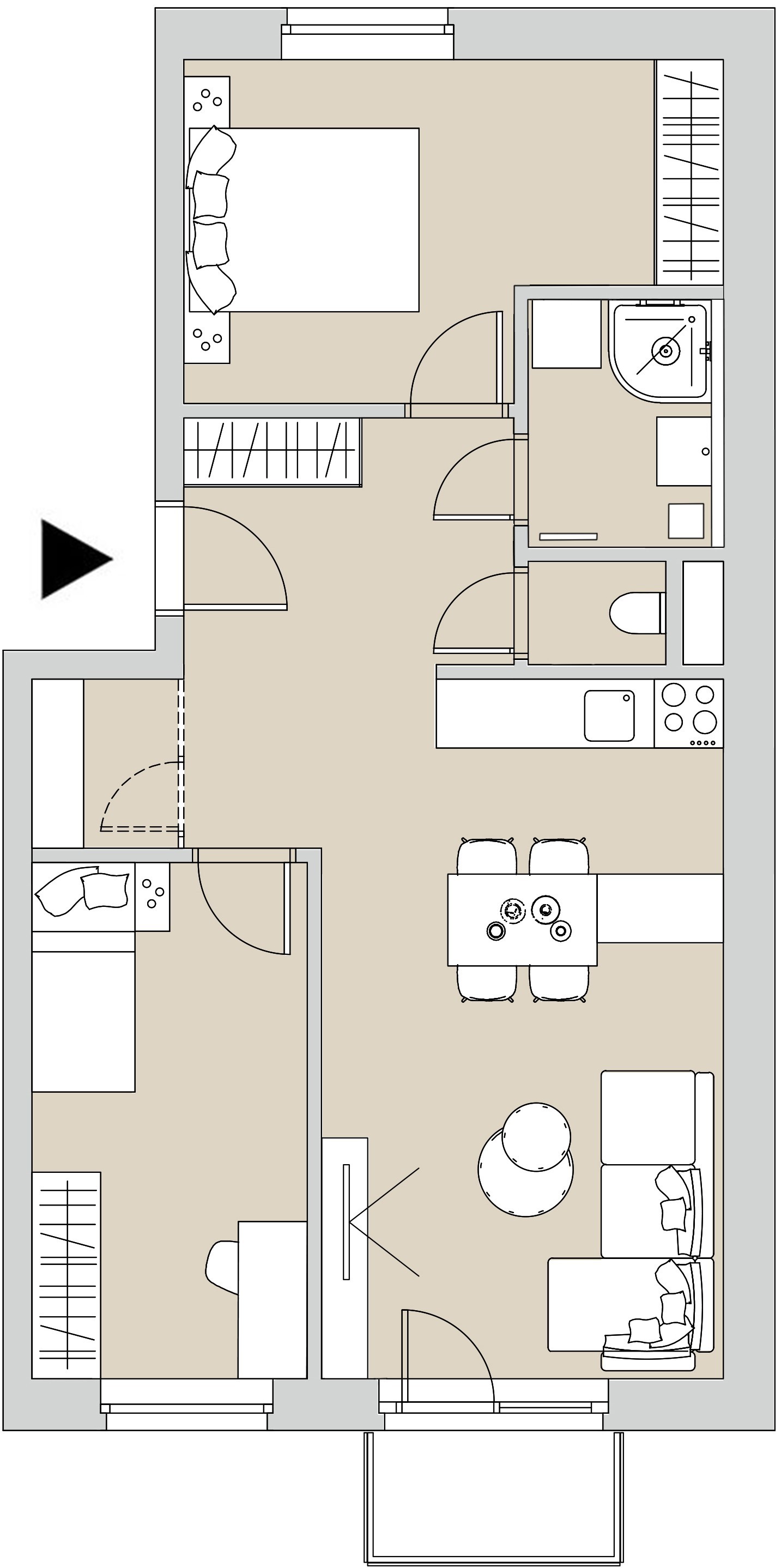 Pôdory bytu - 402 - varianta 3 - izbový