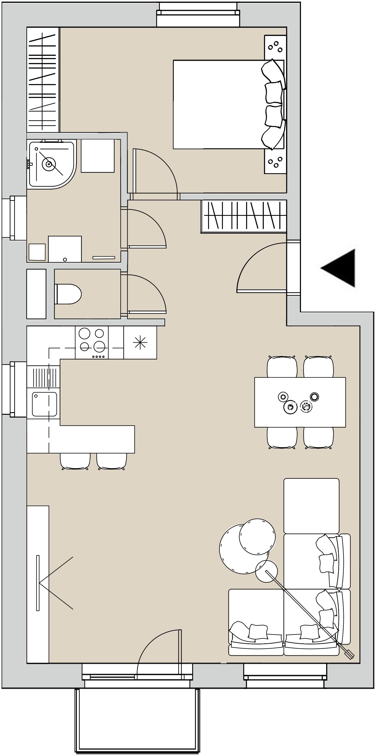 Pôdory bytu - 201 - varianta 2 - izbový