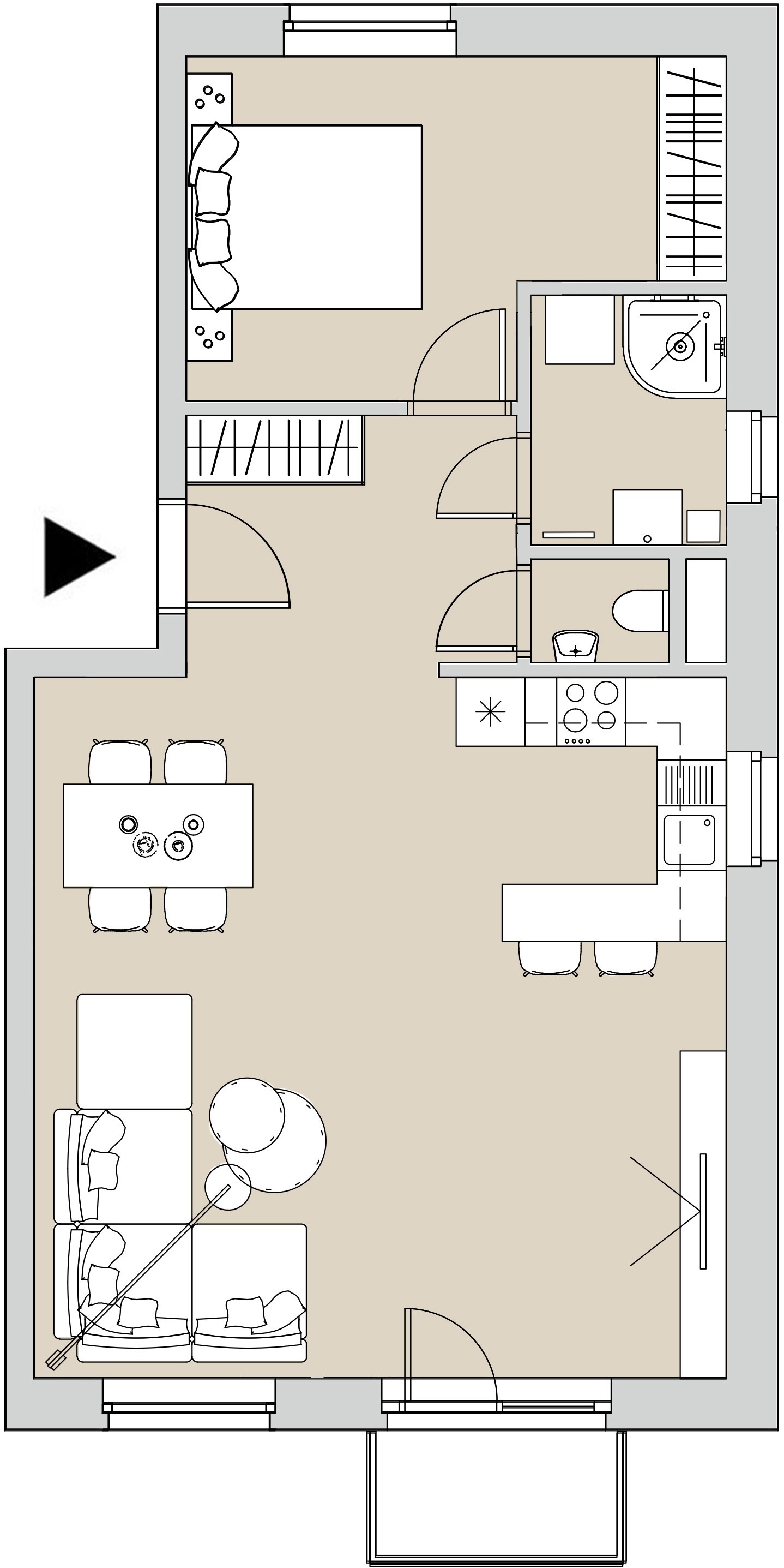 Pôdory bytu - 208 - varianta 2 - izbový
